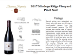 Download 2017 Mindego Ridge Pinot Noir Tech Card